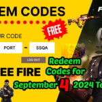Free Fire Redeem Codes for September 4 2024 Today